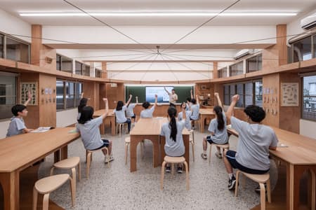 Qingshan Forest Junior High School Classroom
